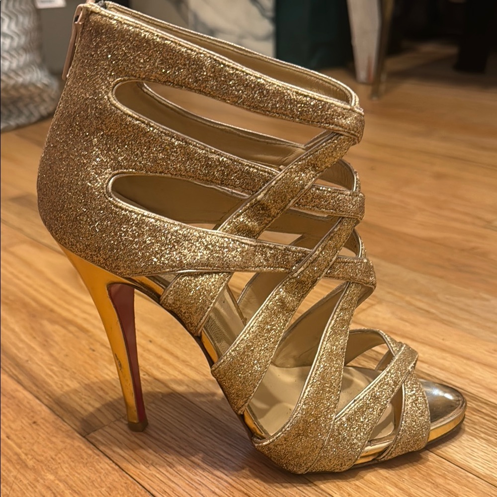 Christian Louboutin Gold Strappy Sandal